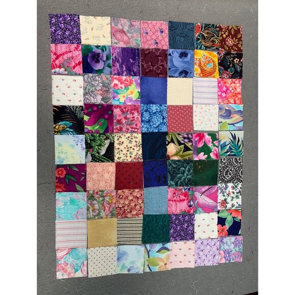 126 Precut 2" Cotton Fabric Squares Assorted Floral Prints Quilting Sewing Craft - Picture 4 of 5